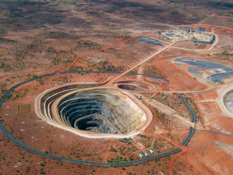 aerial photo of Challenger gold operation